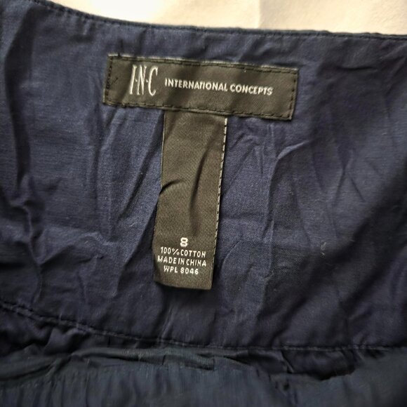 INC International Concepts Skirt Navy Blue - Picture 3 of 4